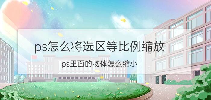 ps怎么将选区等比例缩放 ps里面的物体怎么缩小？